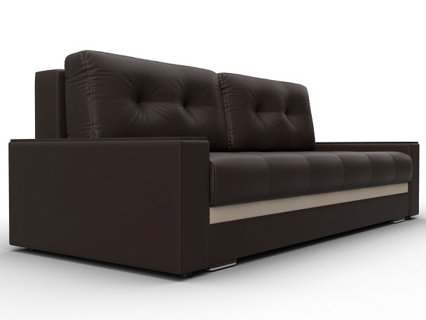 Диван прямой с декором Лига-096 НПБ Экокожа бежевый - Вид 4