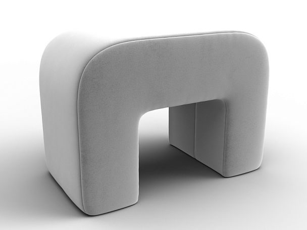 Пуф 008 Велюр белый - Вид 5