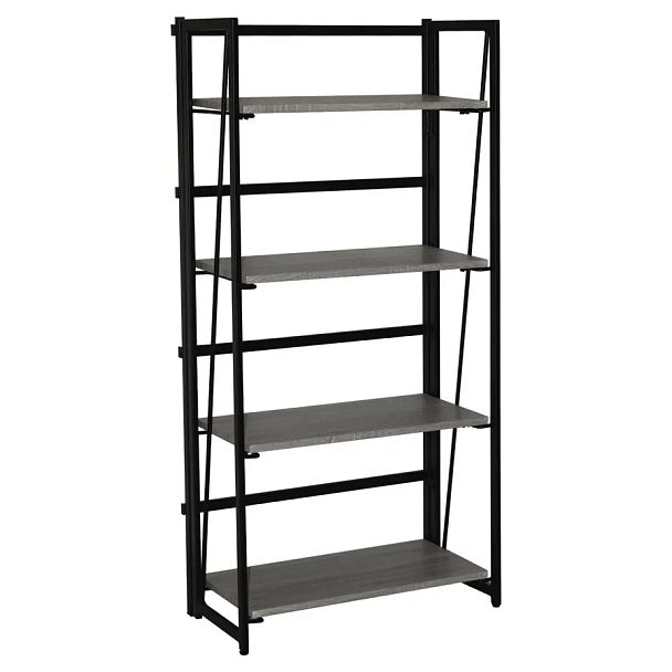 Стеллаж на металлокаркасе BRABIX "LOFT SH-001", 600х300х1250 мм, складной, цвет дуб антик, 641229 - Вид 3