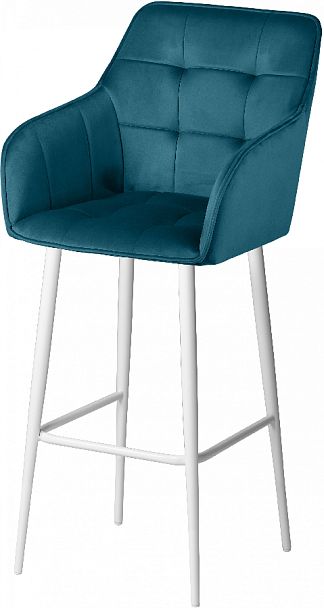 Барное поворотное кресло Мони К, Confetti izumrud/белый - Вид 2