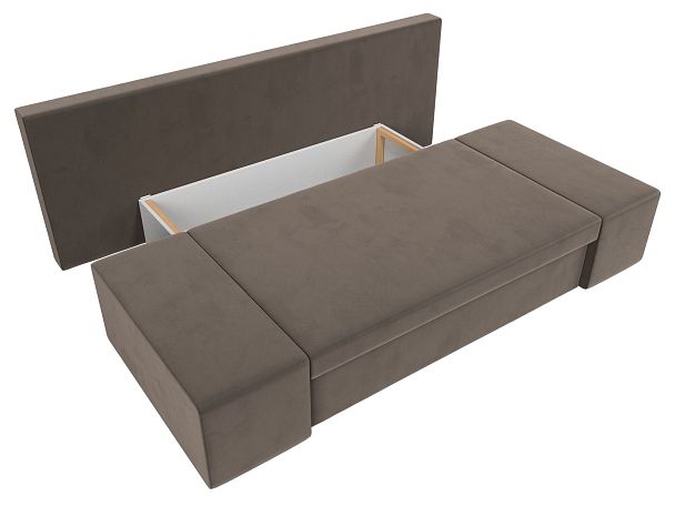 Диван прямой Сан Марко (полностью велюр коричневый) - Вид 6