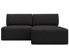 Диван угловой модульный Лига-060 НПБ угол универсальный Искусственная замша коричневый - Фото предпросмотра