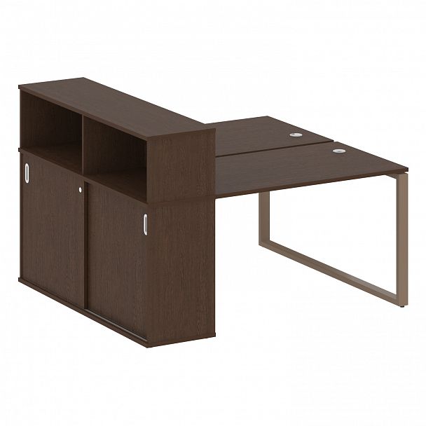 Рабочая станция "Metal System" БО.РС-СШК-2.2 венге/мокко - Вид 1