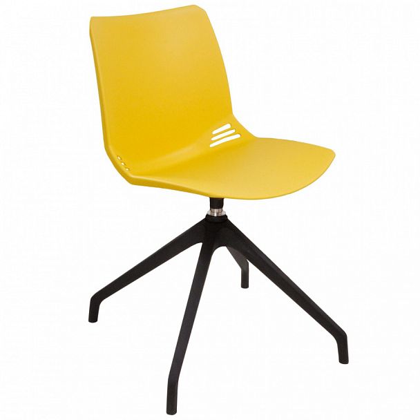 Кресло "Race  КРЕСЛО на базе SWISS (с пластиковыми глайдерами или с колесами)", желтый - Вид 1