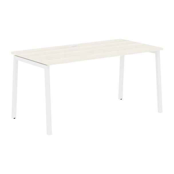 Стол прямой ELST 1580 Ясень Траун/Белый 1560х800х750 EDIS - Вид 1