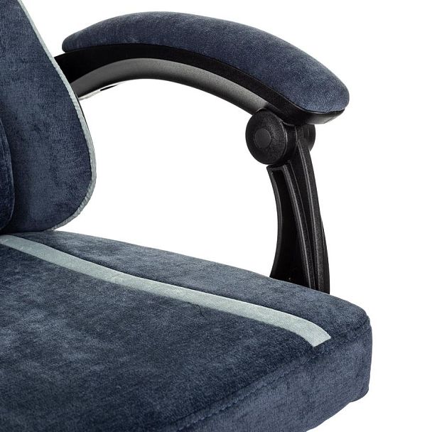 Кресло компьютерное BRABIX ''Shooter GM-123'', 2 подушки, ткань, синее/серое, 533212 - Вид 12