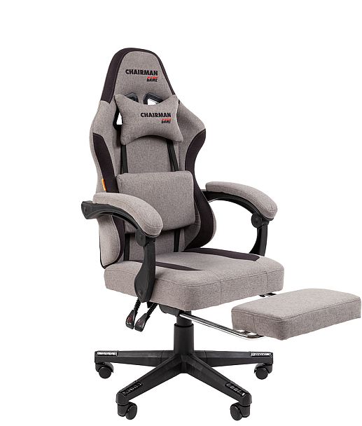Кресло CHAIRMAN CH27, ткань, серый/черный - Вид 4