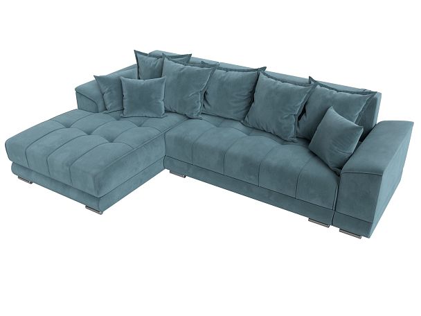 Угловой диван НордСтар левый угол Велюр бирюзовый - Вид 6