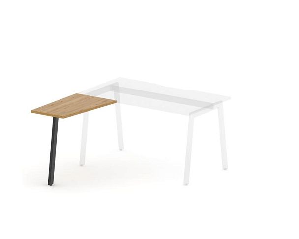 MATRIX 121В302 Стол приставной, L 500х800х775 Дуб Крафт Золотой/Темно-серый - Вид 1