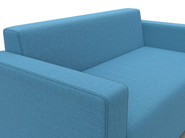 Диван прямой Лига-093 ВН Рогожка голубой - Вид 4