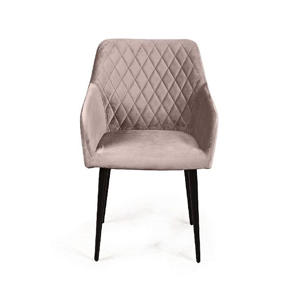 Стул с подлокотниками Robert, бархат пепельно-бежевый 25 - Вид 2