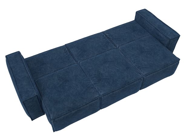Диван прямой Лига-081 НПБ Лонг Велюр синий - Вид 10