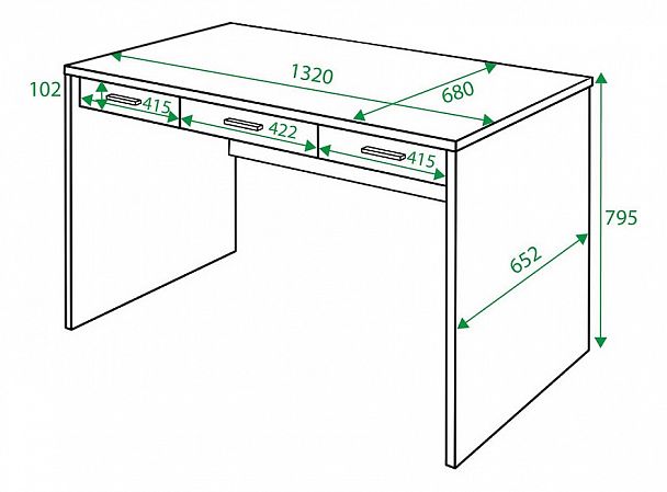 Стол письменный Домино СП-82С Венге - Вид 2