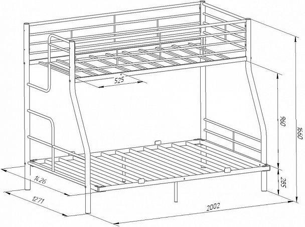 Двухъярусная кровать "Гранада-3" слоновая кость - Вид 2
