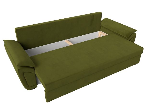 Прямой диван Нэстор Лайт (полностью микровельвет зеленый) - Вид 7