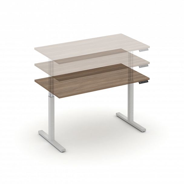Стол электроподъемный "MOVE UP" MV.SE-3.7 Белый металл /  Дуб Аризона - Вид 4