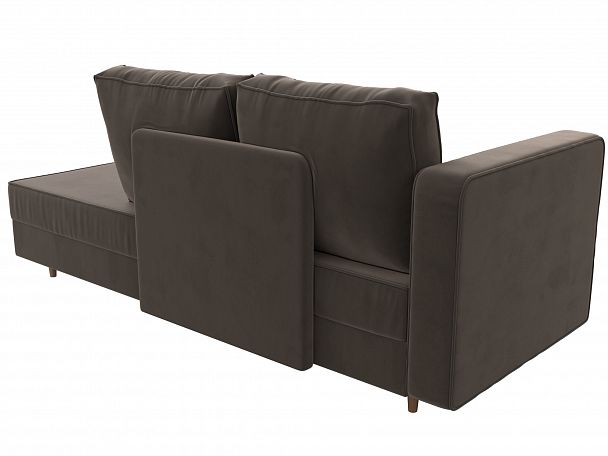 Кушетка Прайм левый (полностью велюр коричневый) - Вид 7