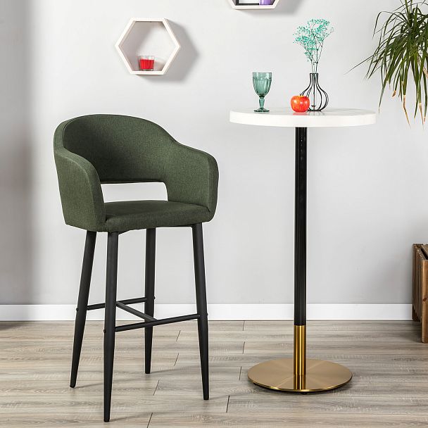 Кресло Бар.Oscar тёмно-зеленый/черный - Вид 6