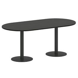 Home Office Стол овальный VR.SP-5-180.1 Суар тёмный/Антрацит металл 1800*900*750 - Фото предпросмотра