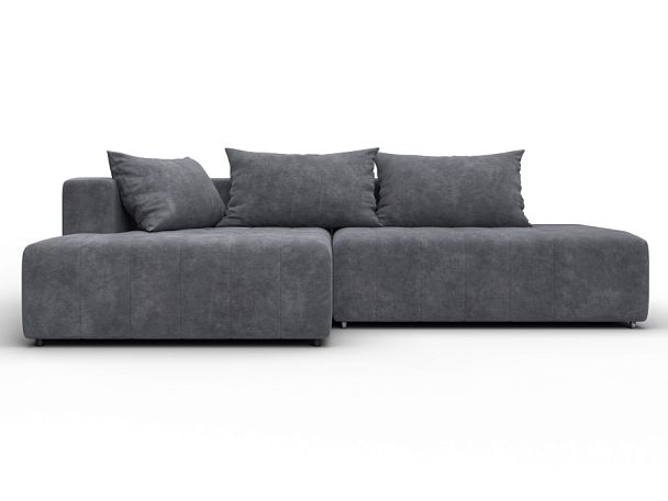 Диван угловой Лига-103 НПБ угол левый Велюр серый - Вид 2