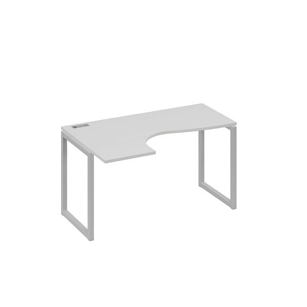 Стол эргономичный левый "Классика" на металлокаркасе QUATTRO A4 А4 Б4 033 БП серый / металлокаркас серый - Вид 1