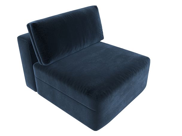 Модуль диван Лига-060 НПБ Велюр синий - Вид 6