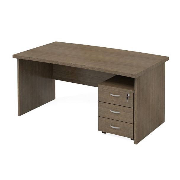 Стол рабочий+тумба мобильная "Лидер"  ПК-ЛДР-КОМП№10-В4-299 дуб шамони - Вид 1