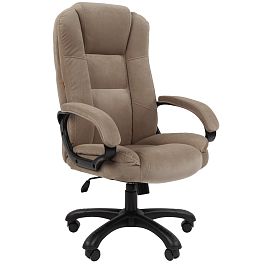 Кресло CHAIRMAN HOME 600, ткань велюр, бежевый - Фото предпросмотра