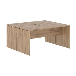 Стол двойной ED2ST 1567 Дуб Денвер светлый/Мокко 1560х1346х750 EDIS - Фото предпросмотра