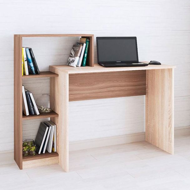 Стол компьютерный Квартет-2 (1250*1020*500) ясень шимо/дуб сонома - Вид 1