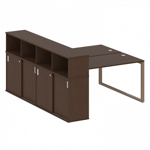 Рабочая станция "Metal System" БО.РС-СШК-4.3 венге/мокко - Вид 1