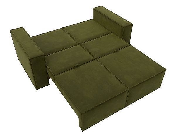 Диван прямой Куба мини Микровельвет зеленый - Вид 10