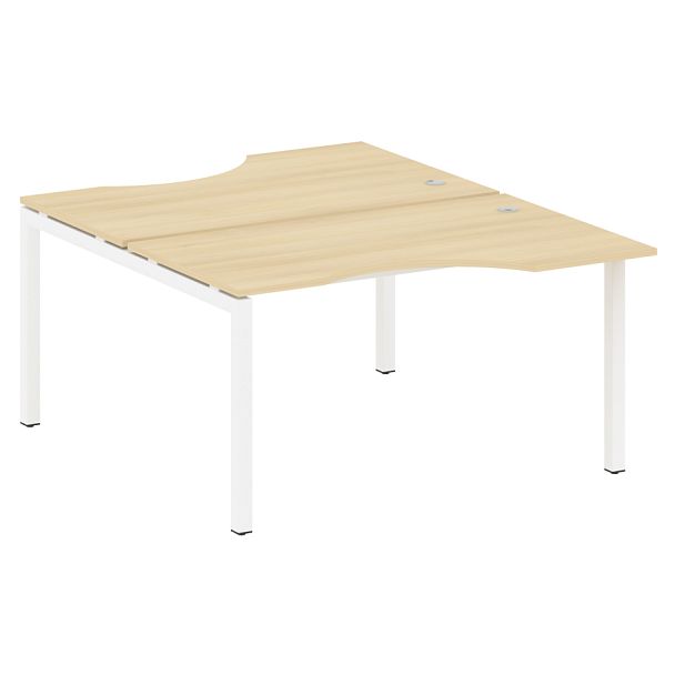 Metal System Quattro Р. ст. криволинейная на П-образном м/к 50БП.РАС-СА-2.2 Акация/Белый металл 1400*1835*750 - Вид 1