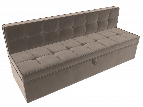 Кухонный диван Техас (полностью велюр коричневый) - Вид 5