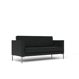 Диван 3-местный Мальта / Malta malta-3 экокожа черная CN1114 - Фото предпросмотра