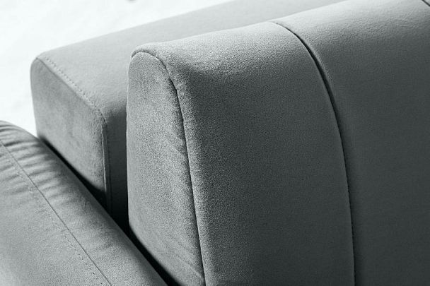 Barcelona диван-кровать трехместный прямой, велюр серый - Вид 10