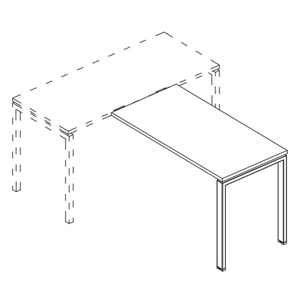Брифинг-приставка каркас UNO A4 А4 Б1 072 БП серый / металлокаркас серый - Вид 3