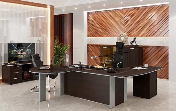 Стол руководителя "Dioni" DST 1890H венге - Вид 2