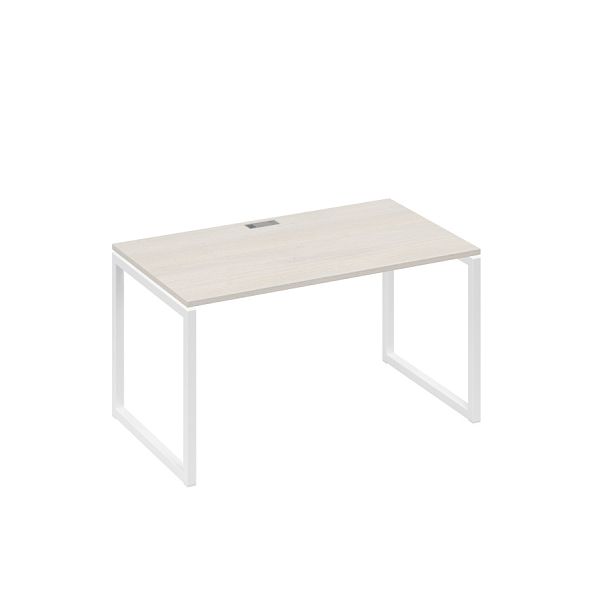 Стол письменный на металлокаркасе QUATTRO A4 А4 Б4 024 БП дуб / металлокаркас белый - Вид 1