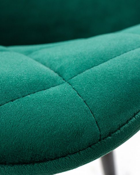 Стул обеденный DOBRIN ROBERT (черные матовые ножки, велюр V108-64 Зелёный) - Вид 7