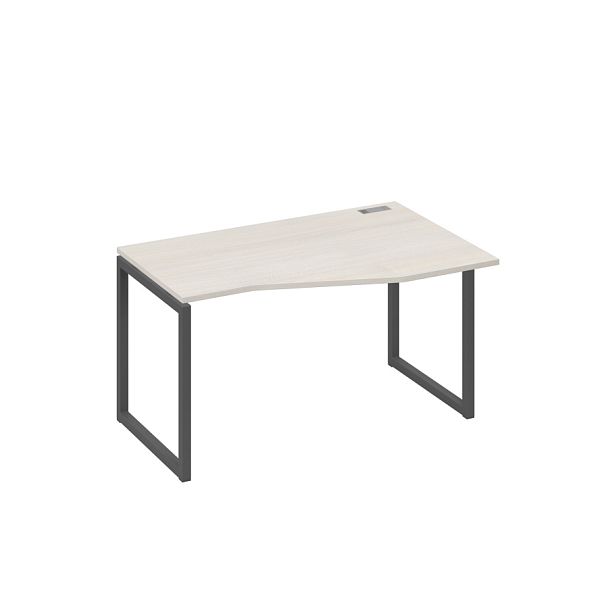 Стол эргономичный правый "Техно" на металлокаркасе QUATTRO A4 А4 Б4 064 БП дуб / металлокаркас антрацит - Вид 1