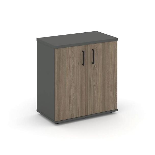 Стайл Проджект Тумба опорная/приставная SN.TOP-031 Антрацит/Вяз Благородный/Черный Ручки 600*400*750 - Вид 1