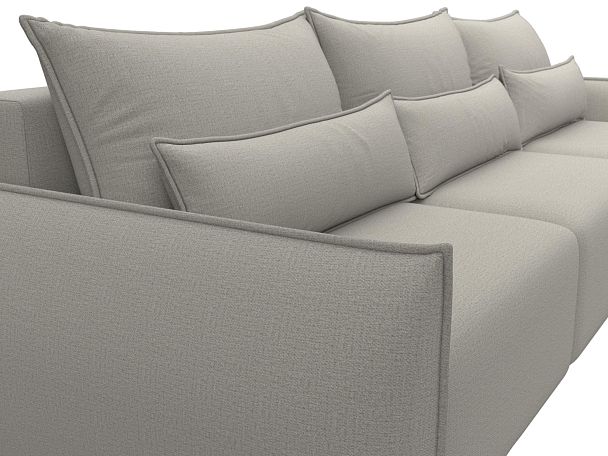 Диван прямой Лига-051 НПБ Лонг Рогожка бежевый - Вид 4