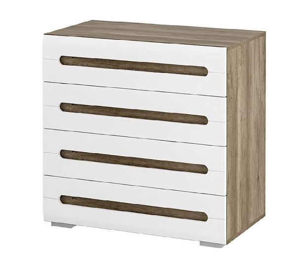 Спальня "Наоми" КМ-09 дуб каньон/белый глянец МF07 - Вид 1