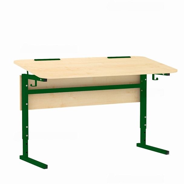Стол ученический 114Рп, 2-местный, регулир. высота и наклон столешницы 0-10° на прямоугольной трубе (м/к Красный, Синий, Зеленый), гр.2-4 - Вид 3
