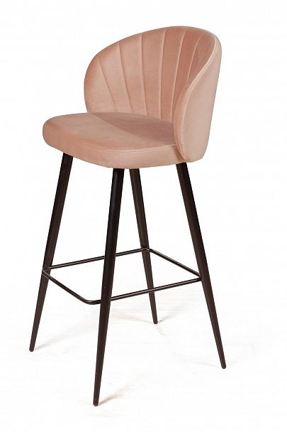 Стул барный Mont Blanc, бархат бежевый 5 / черный конус - Вид 9