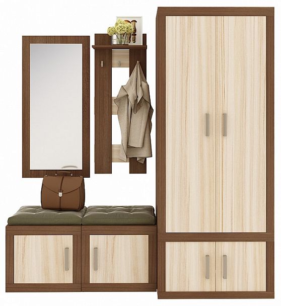 Стенка для прихожей Toivo ТОЙ-ПР 1 Карамель/Шамони - Вид 1