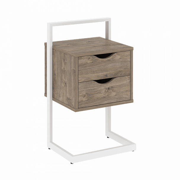 Тумба приставная "Loft"  VR.L-PY2 Тиквуд Темный/Белый - Вид 1