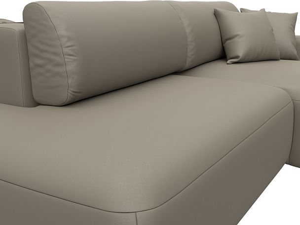 Диван угловой Лига-036 НПБ Модерн правый угол Экокожа бежевый - Вид 4