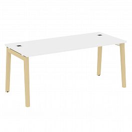 Стол рабочий руководителя "Onix wood direct" OW.SRR-5.8 белый/дуб светлый - Фото предпросмотра